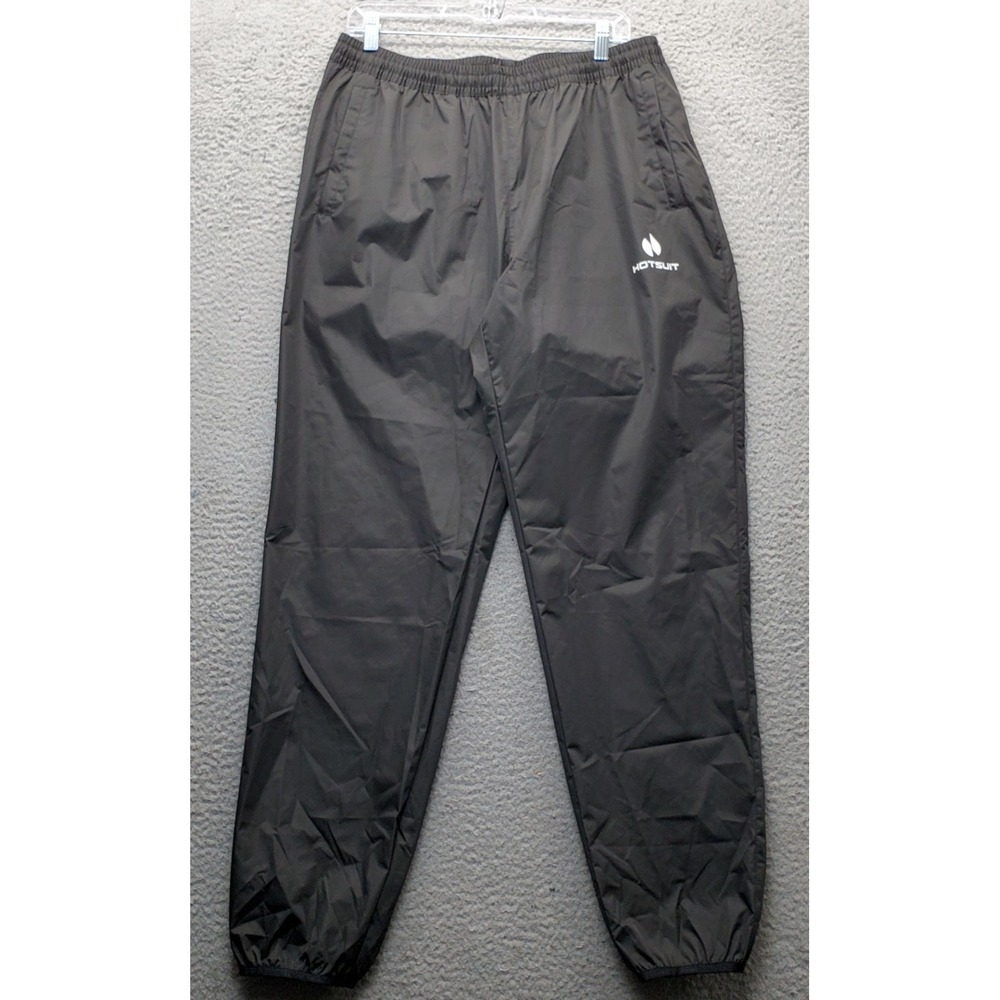 Hotsuit Workout Sauna Pants Womens XL Black Elastic Waist Tapered Leg Pull On